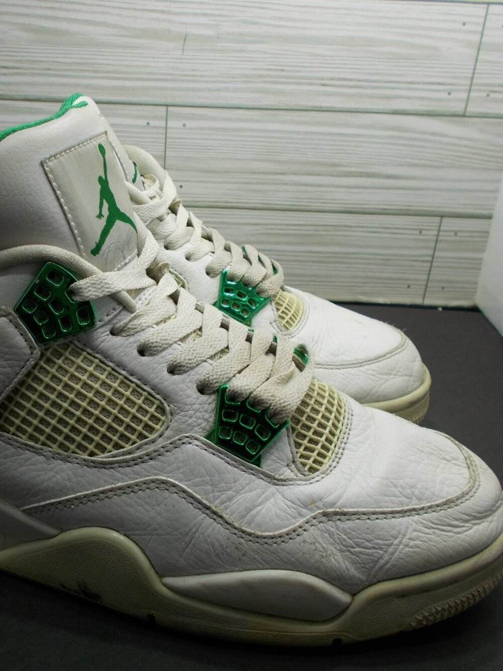 Jordan Air Jordan 4 Retro Green Metallic Mid Top Leather Men’s 10 CT8527-113